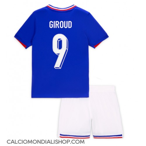 Maglie da calcio Francia Olivier Giroud #9 Prima Maglia Bambino Europei 2024 Manica Corta (+ Pantaloni corti)